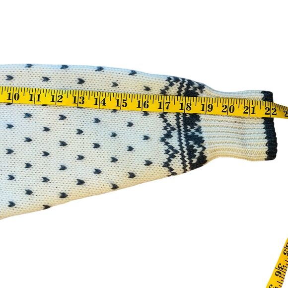 Vintage Fair Isle Nordic Sweater Size 38 Button Front Cardigan Wool Woodstock - Picture 12 of 15